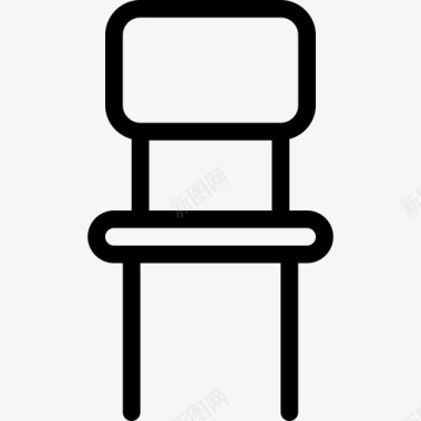 椅子室内家具2线性图标图标