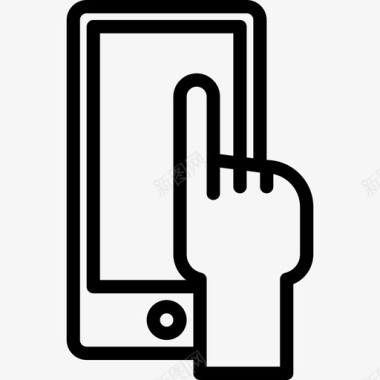 智能手机用户界面18线性图标图标