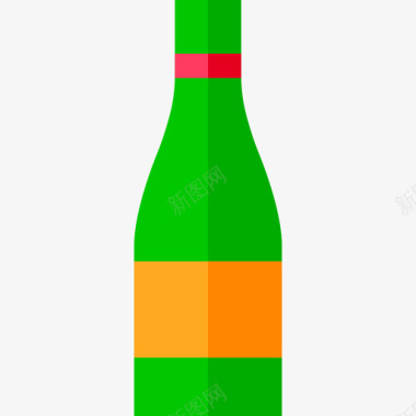 酒瓶圣诞装饰品2扁平图标图标