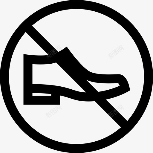 鞋信号禁止3线性图标svg_新图网 https://ixintu.com 信号禁止3 线性 鞋