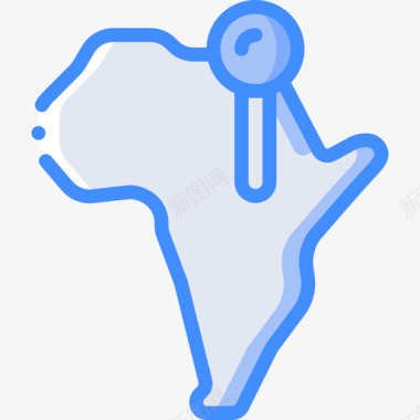 非洲地理4蓝色图标图标