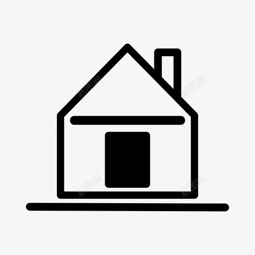 住所房屋财产图标svg_新图网 https://ixintu.com 住所 房屋 财产