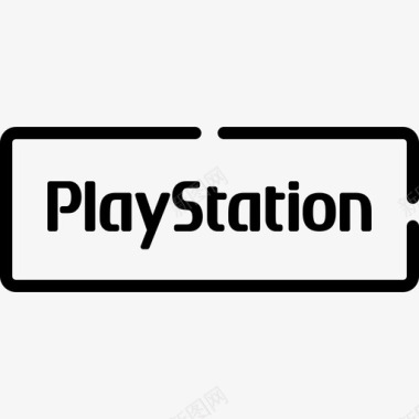 Playstation视频游戏徽标3线性图标图标