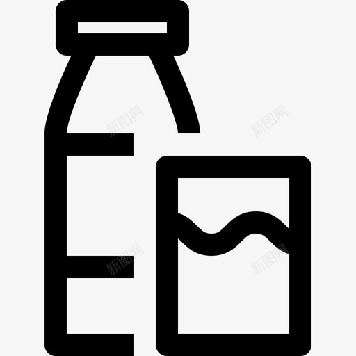 奶瓶饮料3线性图标svg_新图网 https://ixintu.com 奶瓶 线性 饮料3