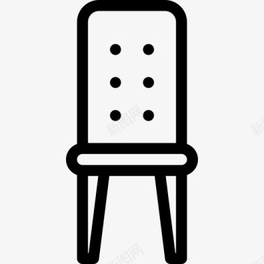 椅子室内家具2线性图标图标