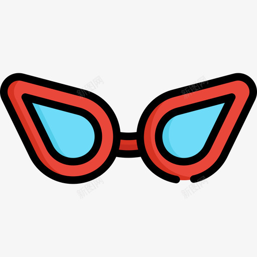 眼镜服装派对8线性颜色图标svg_新图网 https://ixintu.com 服装派对8 眼镜 线性颜色
