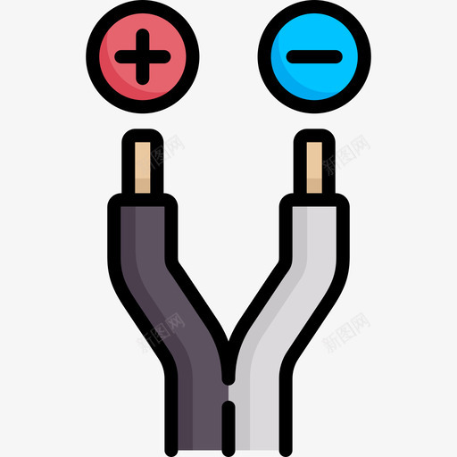 电线电工工具和元件线颜色图标svg_新图网 https://ixintu.com 电工工具和元件 电线 线颜色