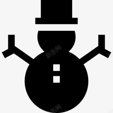 雪人圣诞饰品3填充图标图标