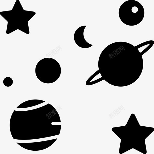 太空月球行星图标svg_新图网 https://ixintu.com 太空 恒星 月球 行星