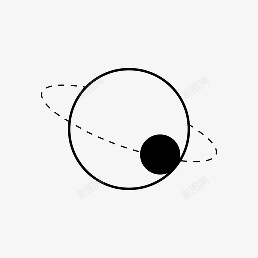 行星天体月亮图标svg_新图网 https://ixintu.com 天体 恒星 月亮 行星 轨道