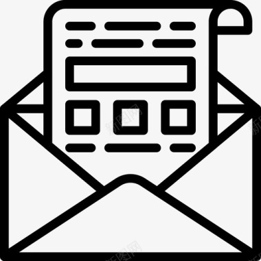 电子邮件基本信息11直线图标图标