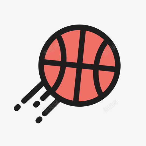 篮球svg_新图网 https://ixintu.com 篮球 球 运动文娱 运动 填充 线性 扁平