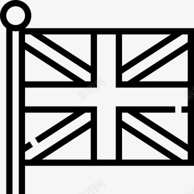 英国英文符号直线图标图标