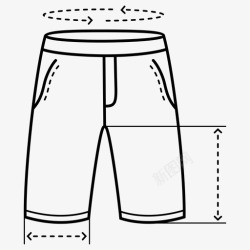 男式修身短裤男式跑步短裤尺码尺码图标高清图片