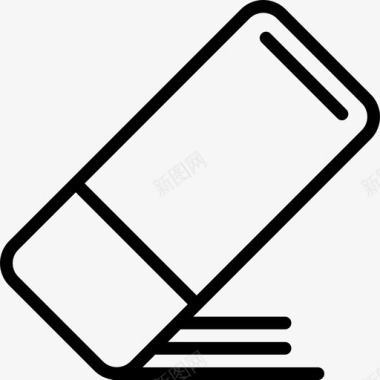 擦除信纸12线性图标图标
