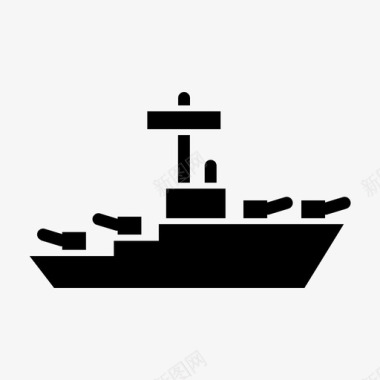 军舰航母驱逐舰图标图标