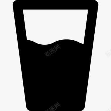 一杯水33号餐厅固体图标图标