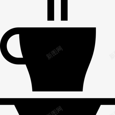 茶杯床和早餐5满图标图标