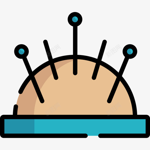 针垫缝16线颜色图标svg_新图网 https://ixintu.com 线颜色 缝16 针垫