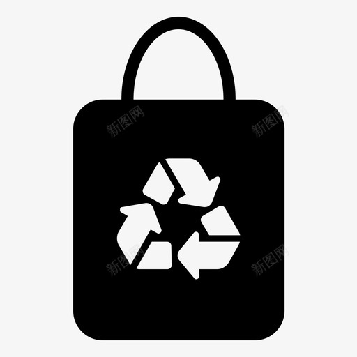 回收袋手提纸张图标svg_新图网 https://ixintu.com 再利用 回收 回收袋 手提 纸张 聚乙烯