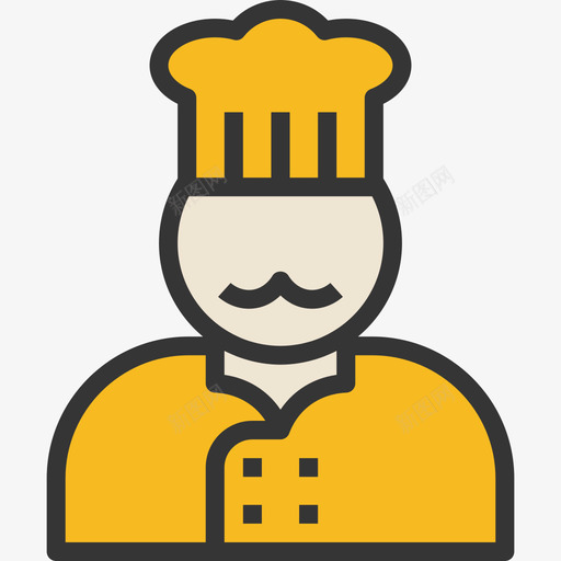 厨师厨房烹饪线性颜色图标svg_新图网 https://ixintu.com 厨师 厨房烹饪 线性颜色