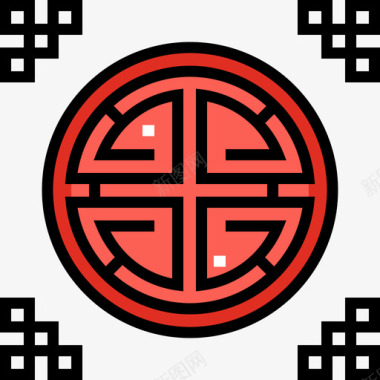 符号中国18线颜色图标图标