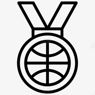 篮球奖章冠军金牌图标图标