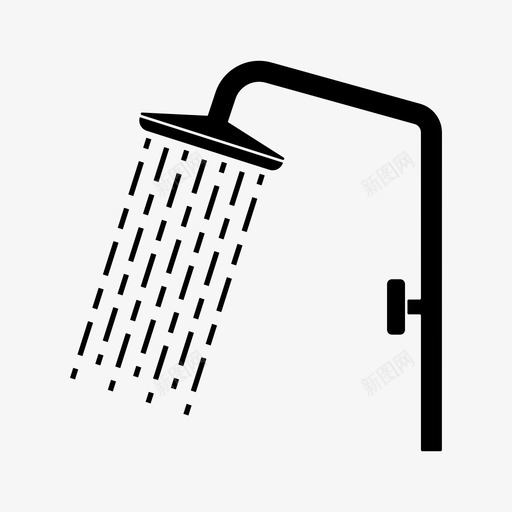 带自来水的淋浴头干净图标svg_新图网 https://ixintu.com 带自来水的淋浴头 干净