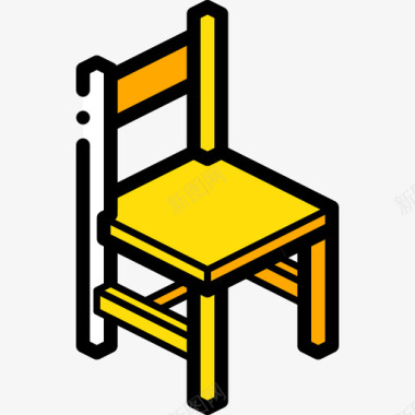椅子家具38黄色图标图标