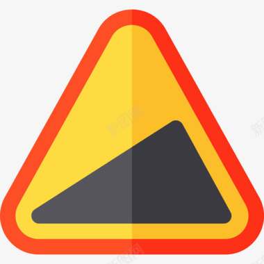 斜坡信号和禁止3平坦图标图标