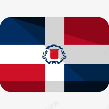多米尼加共和国国旗5平坦图标图标
