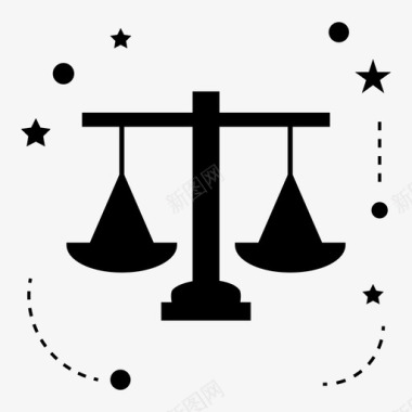 天平法庭法官图标图标