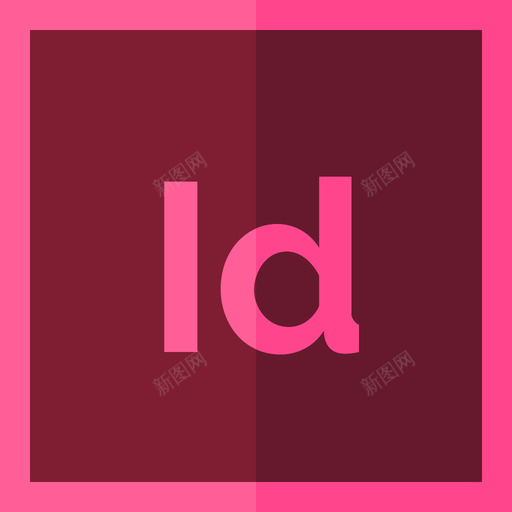 Indesignadobe徽标3平面图标svg_新图网 https://ixintu.com Indesign adobe徽标3 平面