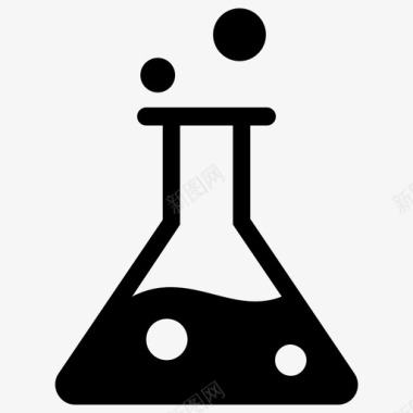 化学烧瓶锥形烧瓶实验工具图标图标