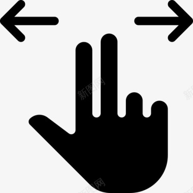 滑动触摸手势5填充图标图标