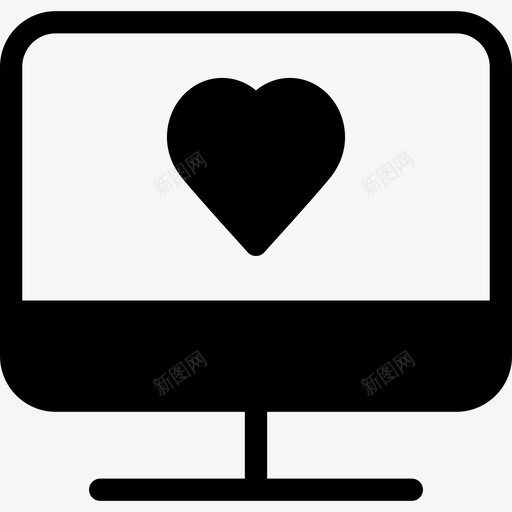 电脑爱情浪漫3填充图标svg_新图网 https://ixintu.com 填充 爱情浪漫3 电脑