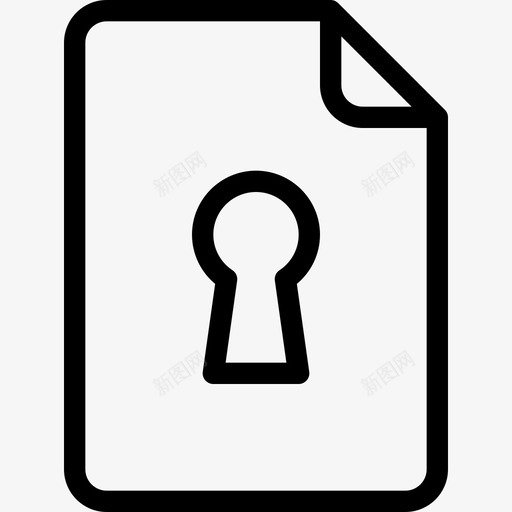 锁安全26线性图标svg_新图网 https://ixintu.com 安全26 线性 锁