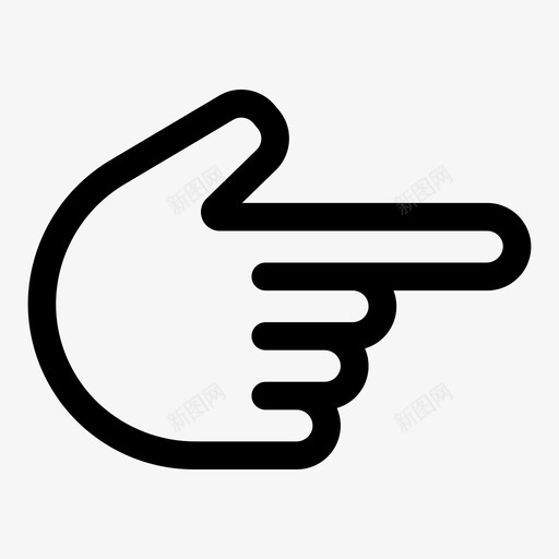 指向右方向手指图标svg_新图网 https://ixintu.com 手 手势 手指 指向右 方向 箭头手指向性别文件