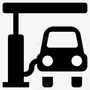加油站燃油泵气泵图标图标