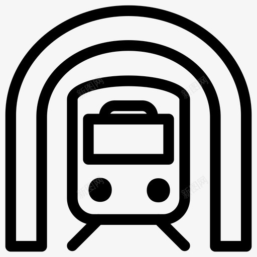 隧道机车铁路图标svg_新图网 https://ixintu.com 地铁 机车 标志 火车 火车站 铁路 隧道