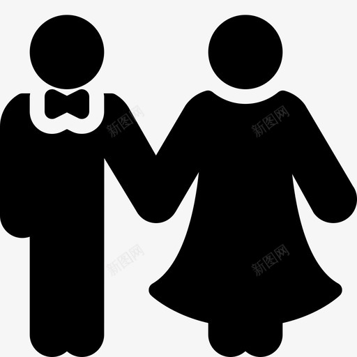 结婚夫妇新郎仪式图标svg_新图网 https://ixintu.com 仪式 婚礼 婚礼固体图标 新郎 结婚夫妇