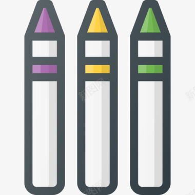 蜡笔工艺品缝纫线颜色图标图标