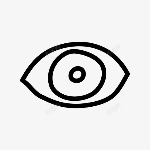 涂鸦眼光学视觉图标svg_新图网 https://ixintu.com 光学 手表 涂鸦眼 简单涂鸦轮廓集 视觉