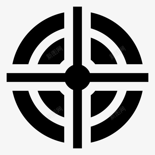 聚焦瞄准十字准线图标svg_新图网 https://ixintu.com 十字准线 印刷厂字形图标 射击目标 目标符号 瞄准 聚焦