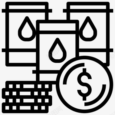 石油价格美元汽油图标图标