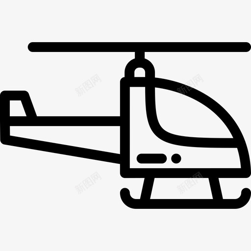 直升机航空9直线型图标svg_新图网 https://ixintu.com 直升机 直线型 航空9