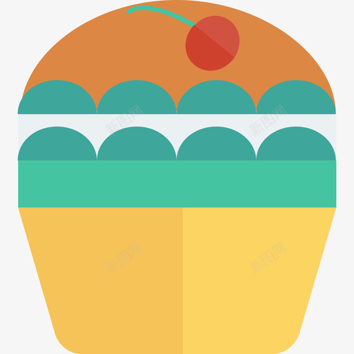 纸杯蛋糕食品饮料3平的图标svg_新图网 https://ixintu.com 平的 纸杯蛋糕 食品饮料3