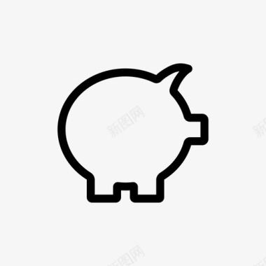 钱箱现金猪图标图标