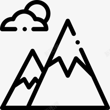 山自然24线性图标图标