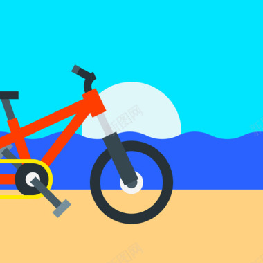 自行车生态66平板图标图标